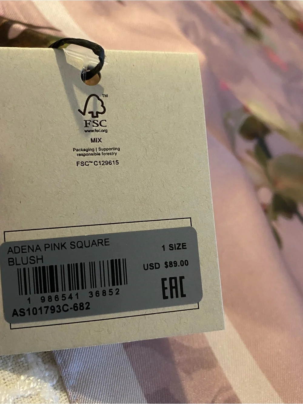 NWT AllSaints Adena Pink Square Blush 100% Silk Floral Scarf 30x30 inç